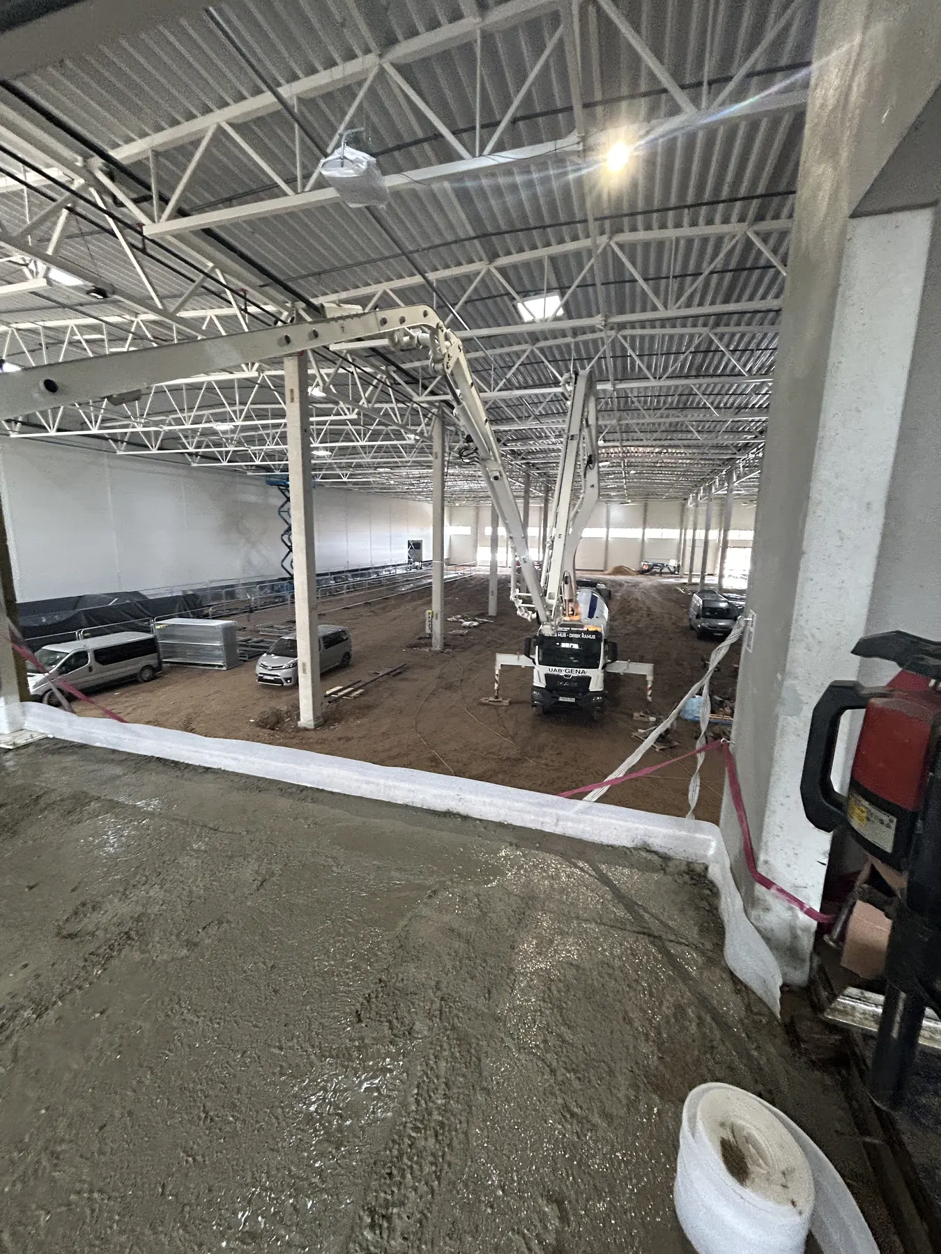 Betono padavimas gamybiniame objekte